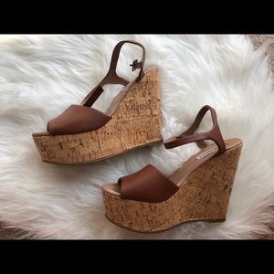 Steve Madden Wedge Sandal Cork Open Toe Platform